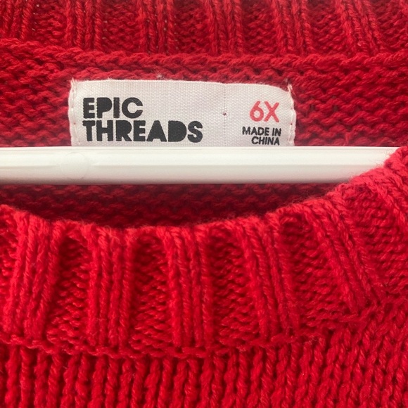 Epic Threads- girls knit sequin heart sweater- size US 6x - Picture 4 of 4